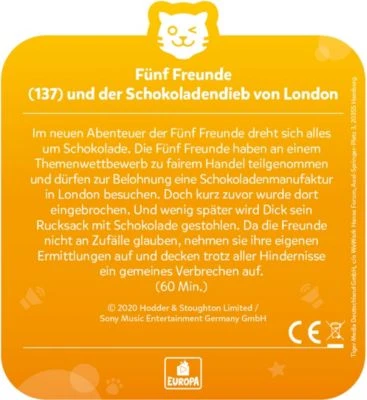 Tigercard - Fünf Freunde - Folge 137: Und Der Schokoladendieb Von London 3 Tigercard - Fünf Freunde - Folge 137: Und Der Schokoladendieb Von London – Bild 3